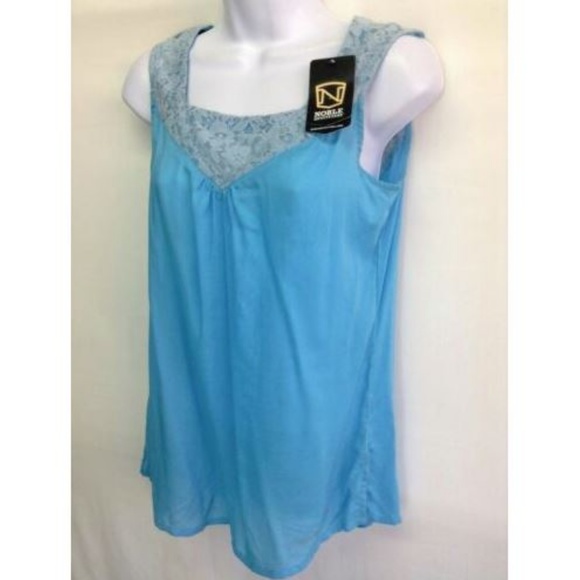 Noble Outfitters Tank Cami Blue Square Neck M - Picture 4 of 8